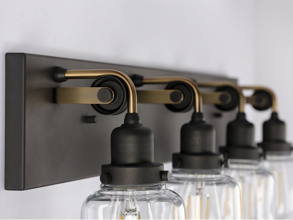 Rushton Collection 4-Light Bath and Vanity, Graphite