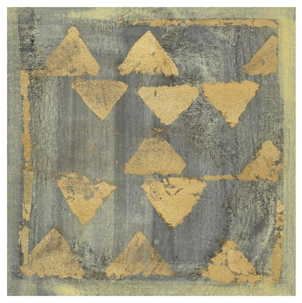 "Gold Tapestry V" Digital Paper Print by Albena Hristova, 26"x26"