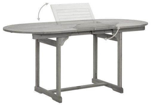 vidaXL Outdoor Dining Table Extendable Garden Patio Table Solid Acacia Wood