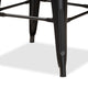 Vonn Industrial Metal Stackable Stool Set, Matte Black, Counter Stool