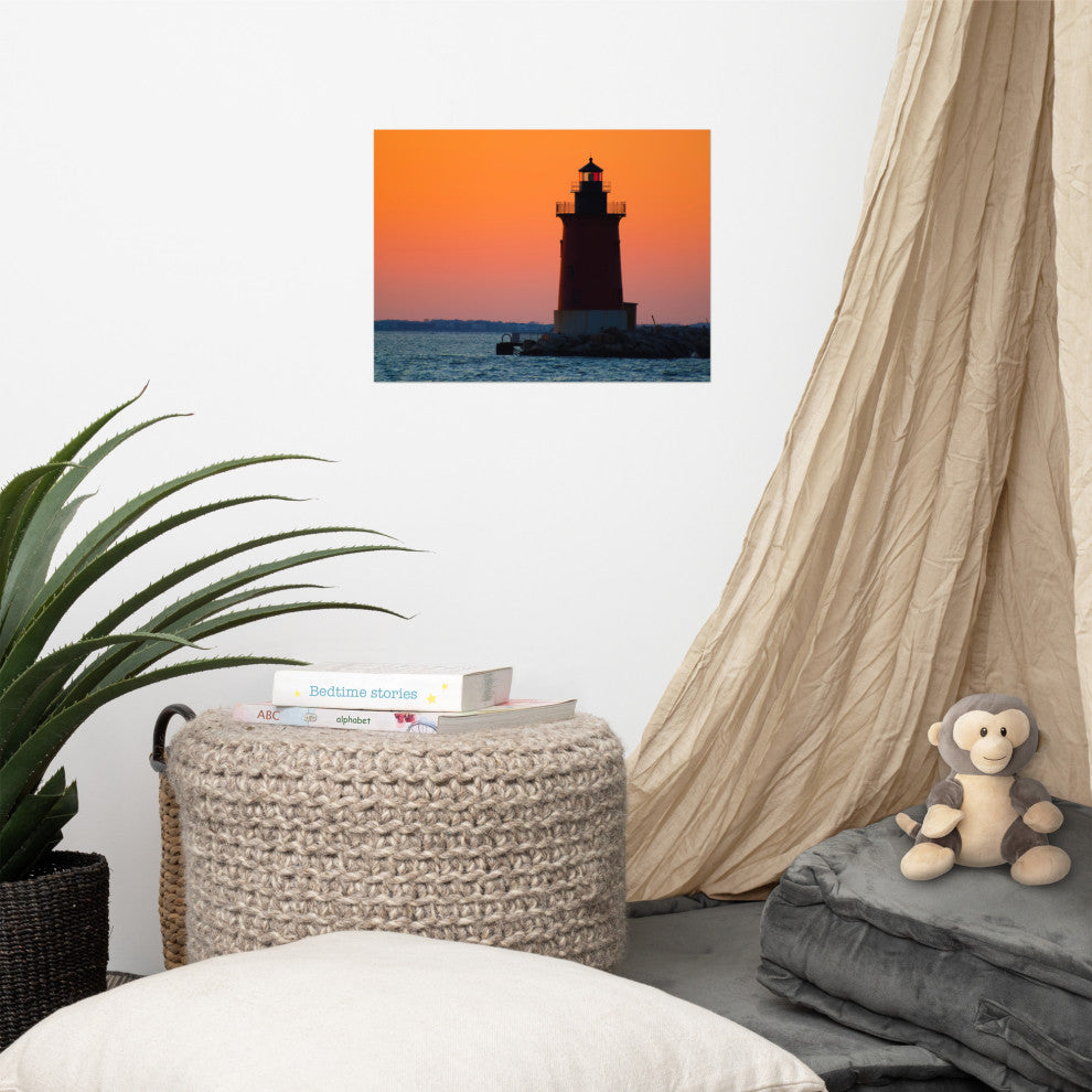 Sunset at Henlopen State Park 3 Landscape Photo Unframed Wall Art Print, 12" X 16"