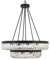 Crystorama ALI-B2026-CZ, 26 Light Chandelier, Charcoal Bronze