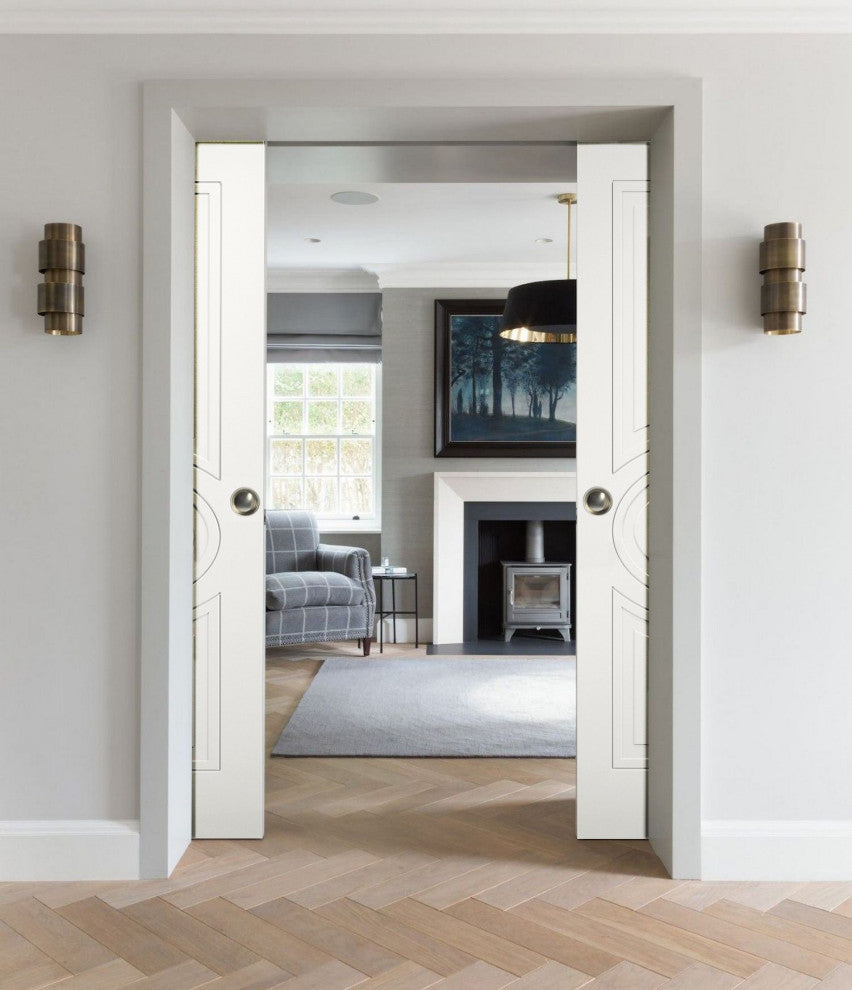 Slab Door Panel / Mela 7001 Matte White / Finished Doors, 24" X 80"