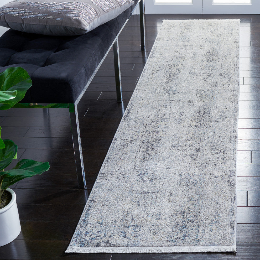 Safavieh Dream Area Rug, DRM407, Grey/Ivory, 2'x8'