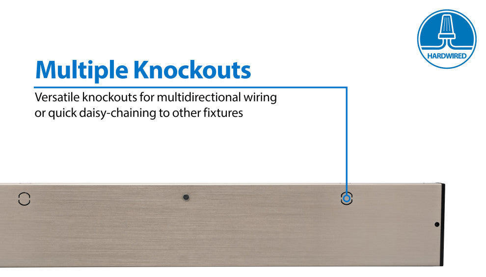 NUC-5 Series Selectable LED Under Cabinet Light, Nickel, 30