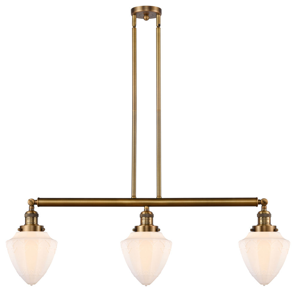 Innovations 213-BB-G661-7-LED 3 Light Island Light, Brushed Brass