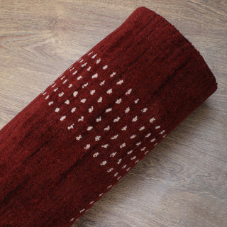 Hand Knotted Loom Wool Area Rug Contemporary Red, [Rectangle] 8'x11'