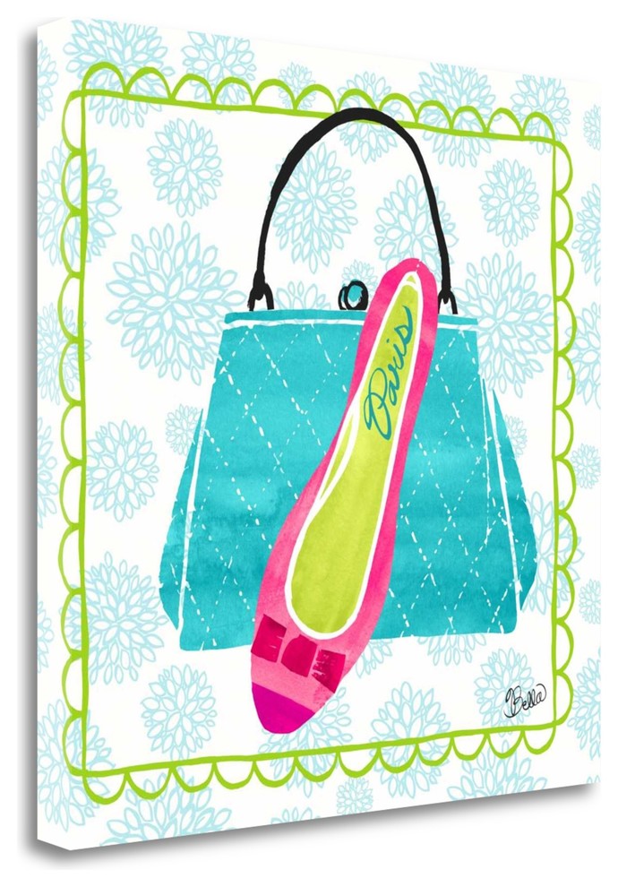 "Paris Shoe VIntage Fashion" By Studio Bella, Giclee on Gallery Wrap Canvas