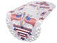 Star Spangled Embroidered Cutwork Table Runner, White, 15"x34"