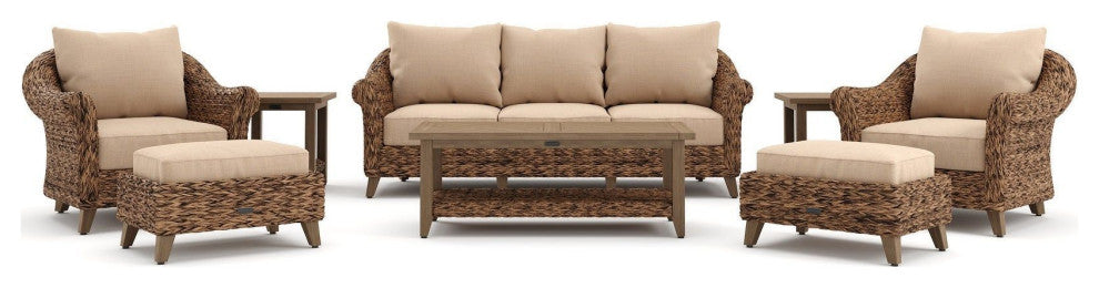 Cayman 8 Piece Seating Set, Heritage Brown