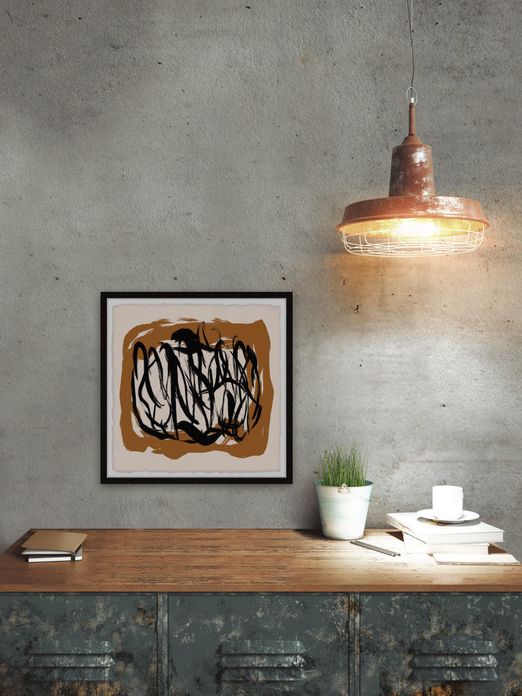 "Lonely Dimension" Framed Painting Print, 12x12