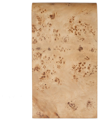 Cora 3 Drawer Burl Wood Curved Chest