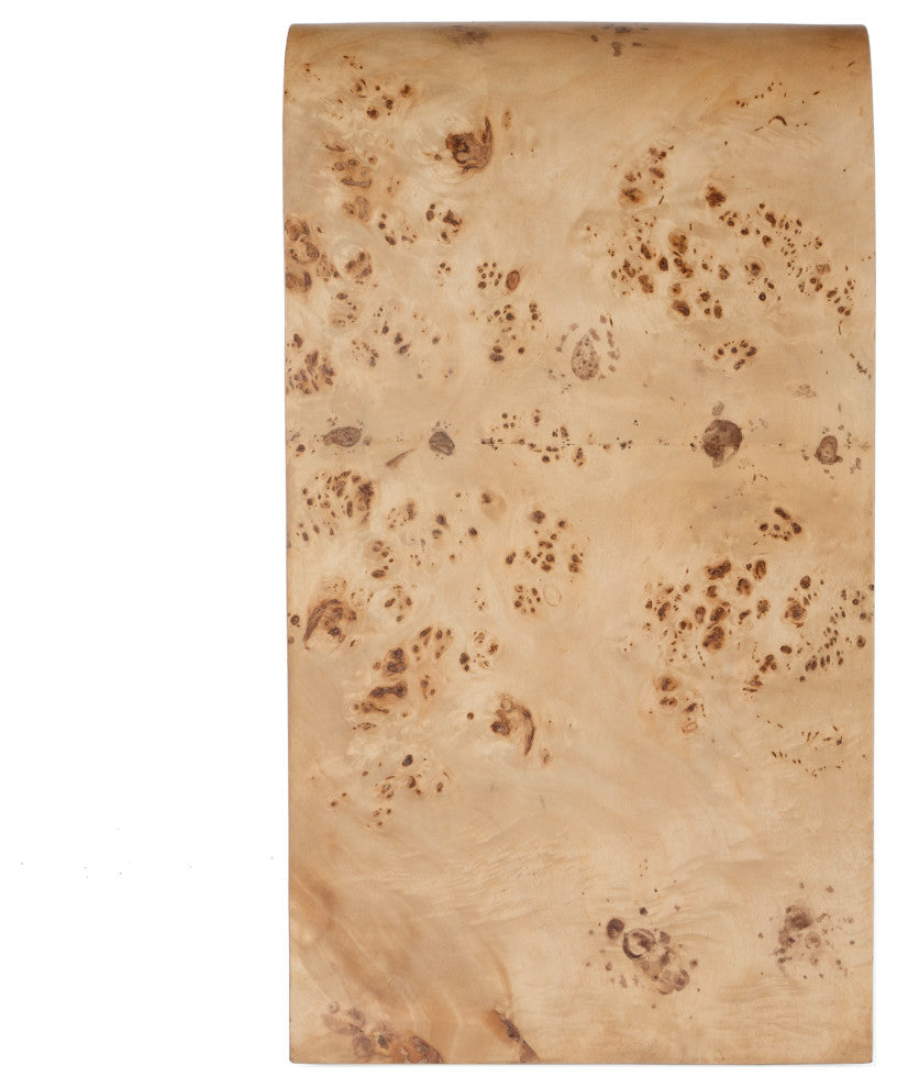 Cora 3 Drawer Burl Wood Curved Chest