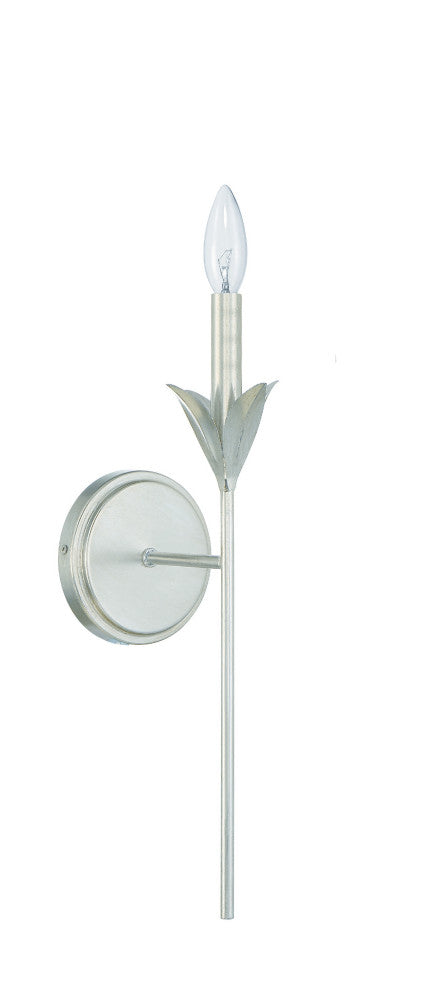 Broche 1-Light Antique Silver Wall Mount