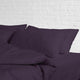 Egyptian Cotton Feel Cool Softest, 4-Piece Sheet Set Deep Pockets, Eggplant, Twi