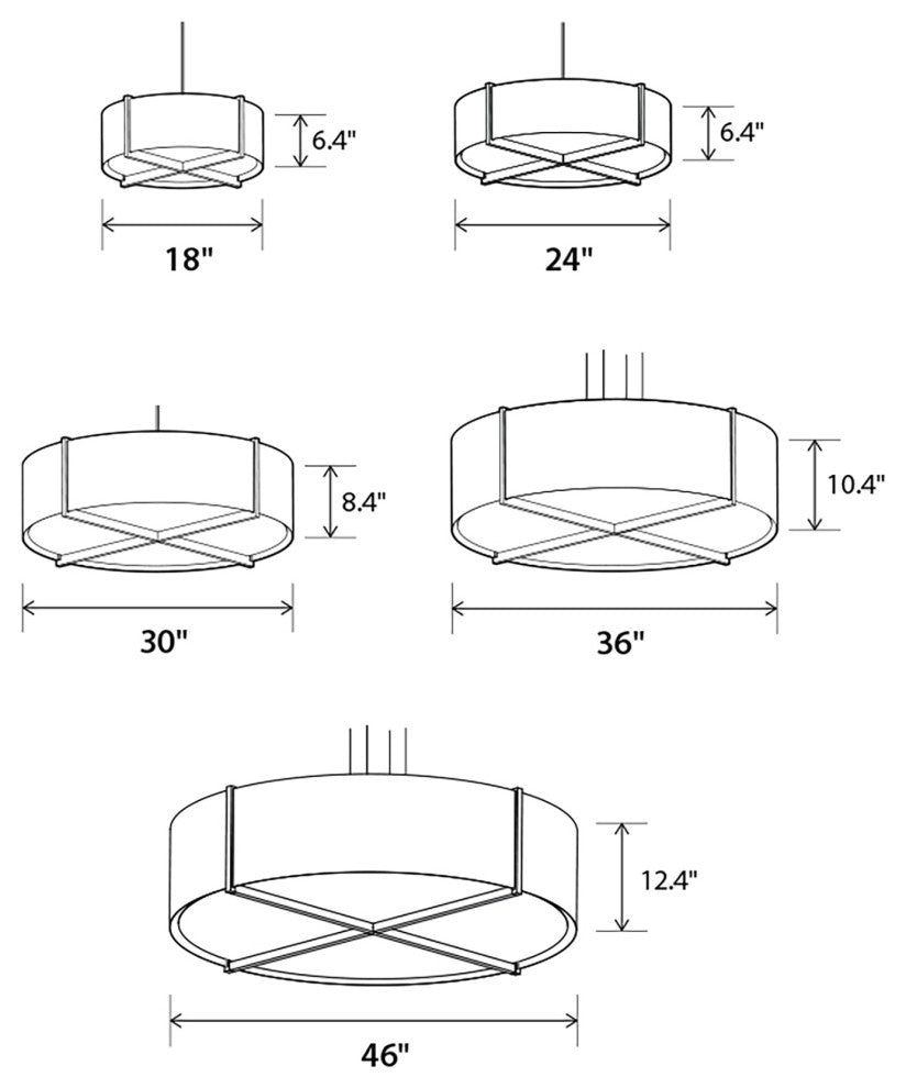 Plura 36 Pendant, Walnut, Brushed Brass, Gu-24 Socket