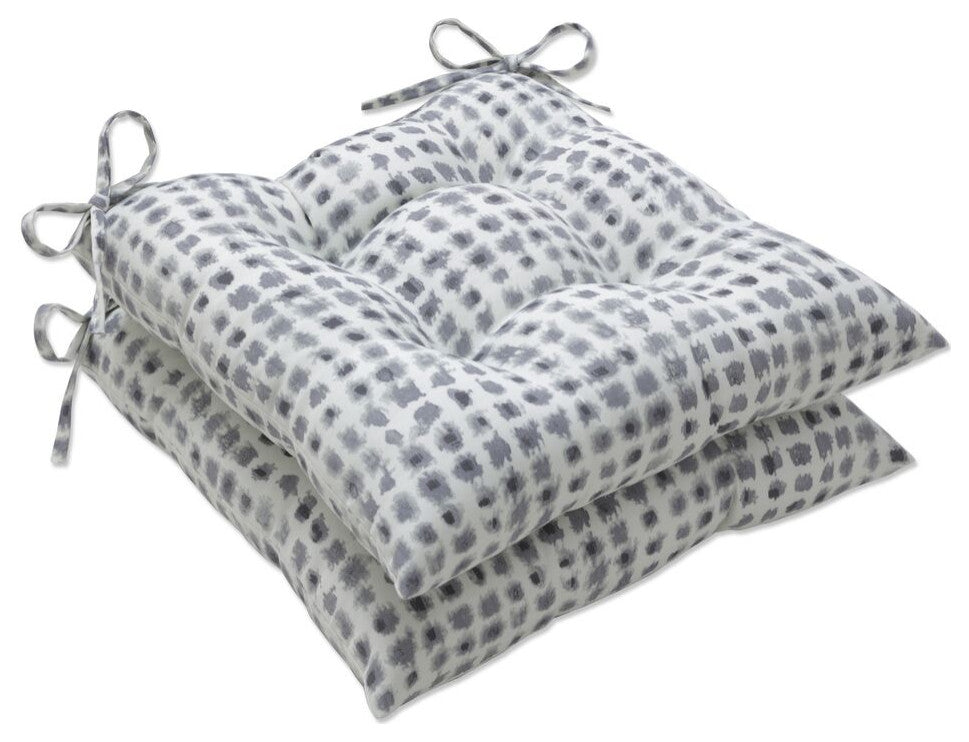 Alauda Frost Wrought Iron Seat Cushion, Set of 2