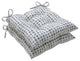 Alauda Frost Wrought Iron Seat Cushion, Set of 2