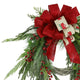 30" Holiday Willow Wreath with Evergreen, Berries and Ribbon
