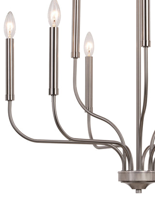 Harris 27.5" 9 Light Chandelier Satin Nickel