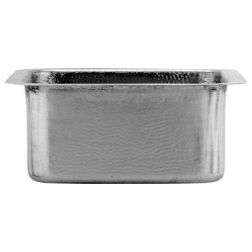 Nantucket Sinks SQRS-7MF 16.5 Inch Square Hammered Satin Matte Finish Stainless