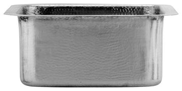 Nantucket Sinks SQRS-7MF 16.5 Inch Square Hammered Satin Matte Finish Stainless