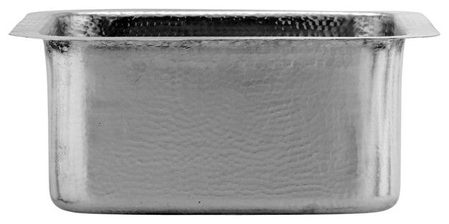 Nantucket Sinks SQRS-7MF 16.5 Inch Square Hammered Satin Matte Finish Stainless