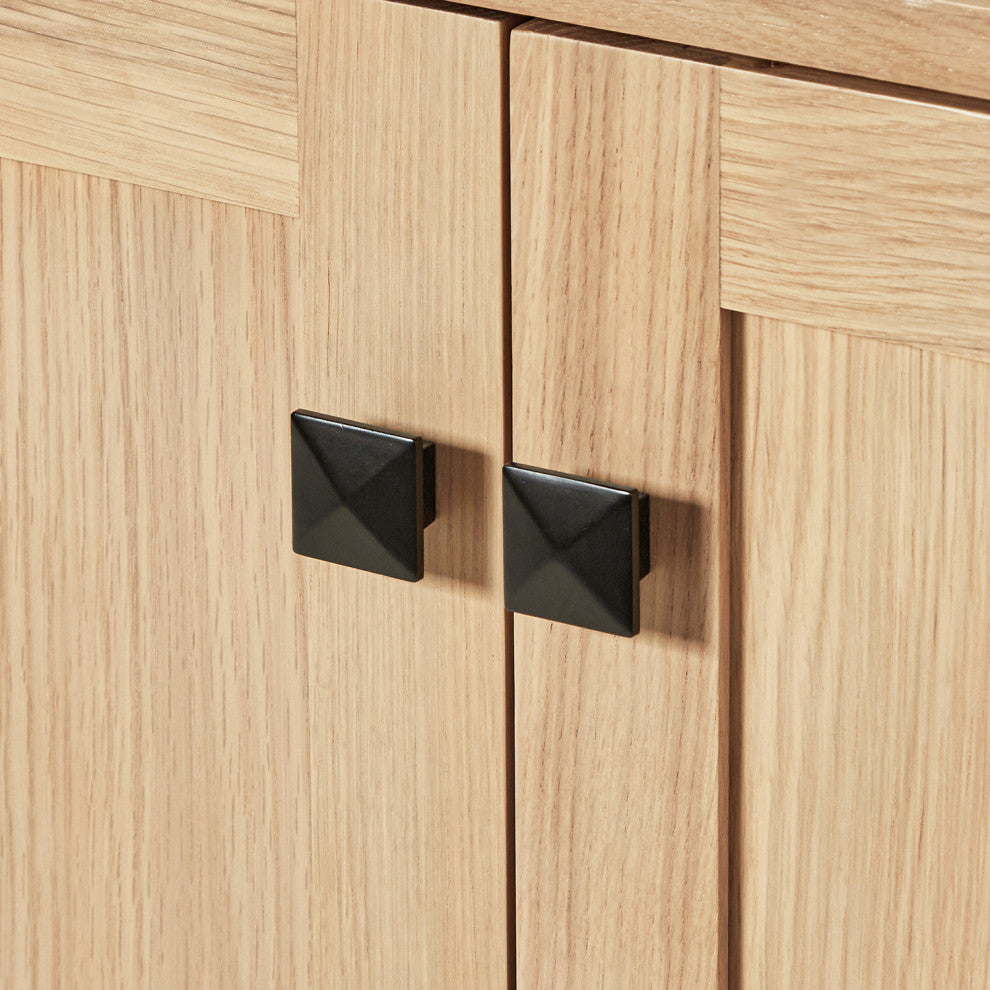 ARIEL Cambridge 72 in. Double Sink Base Cabinet In Oak
