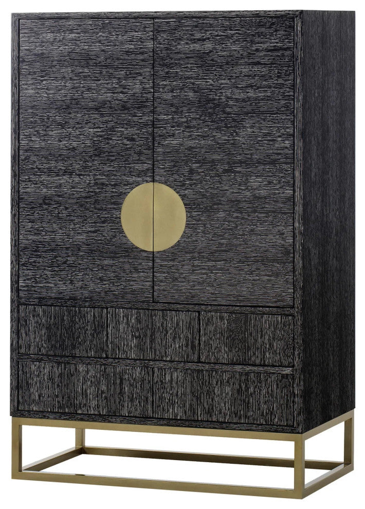 Sonder Living Louis Low Cabinet | Dark