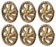 Vintage Cabinet Knob Solid Cast Brass Swirled  Pack of 6 |