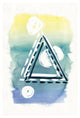 "Offset Shapes Triangle" Digital Paper Print by Elyse DeNeige, 26"x38"