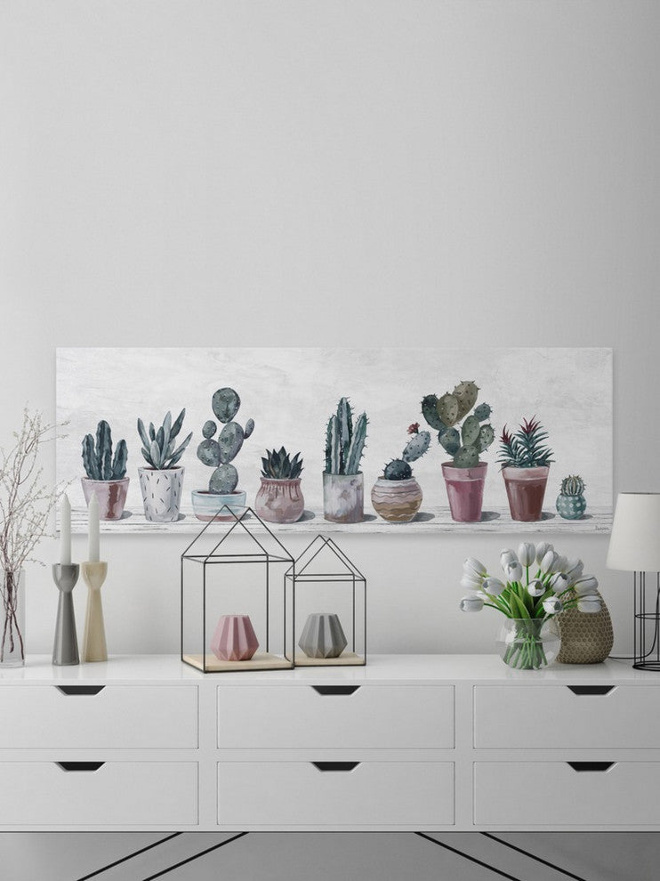 "Succulent Arrangement" Painting Print on Wrapped Canvas