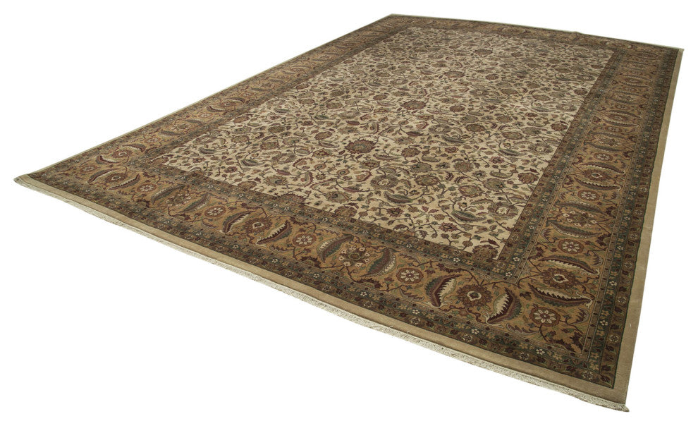 Rug N Carpet - Handmade Oriental 12' 2" x 17' 3" Large Oushak Area Rug