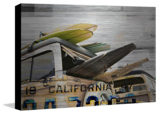 "Cali Day" UV Ink Print on Brushed  Aluminum, 36"x24"