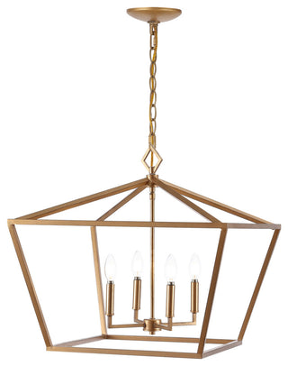 Gatsby 23" 4-Light Adjustable Glam LED Pendant, Gold