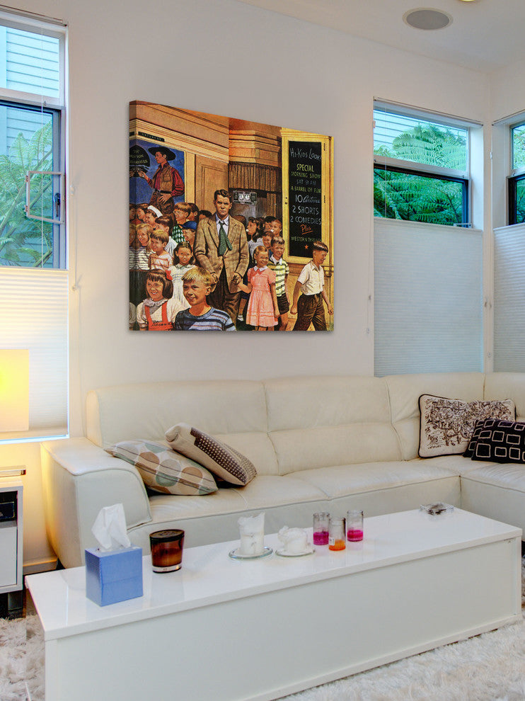 "After the Movie" Painting Print on Canvas by Stevan Dohanos