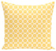 Link Lock Geometric Print Outdoor Pillow, Lemon, 20"x20"
