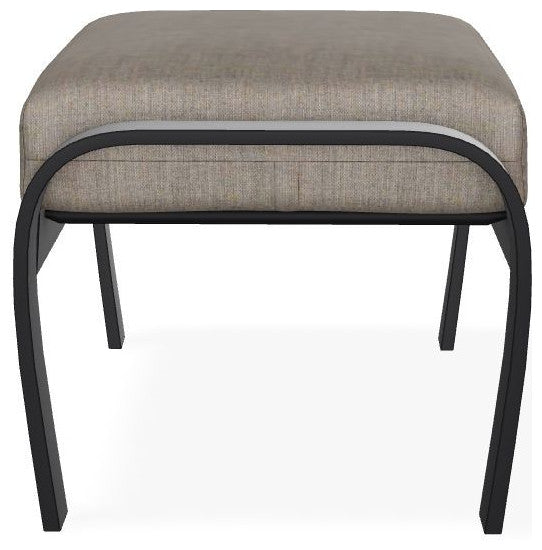 Belle Isle Cushion Outdoor Ottoman, Rain Cast/Black