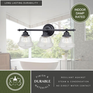 Huntley 3-Light Vanity, Oil Rubbed Bronze