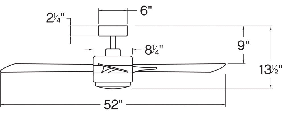 Ventus 52" LED Fan in Metallic Matte Bronze