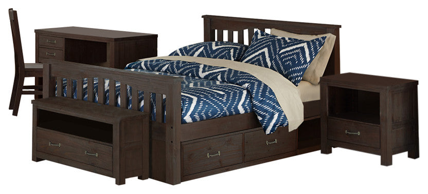 Hillsdale Highlands Harper Wood Full Bed With 2 Storage Units