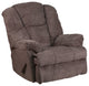 Contemporary Hillel Pewter Chenille Rocker Recliner