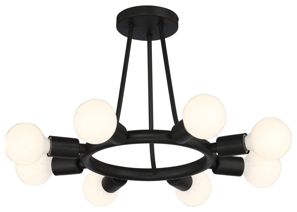 Dakota 8 Light Black Ceiling Mount