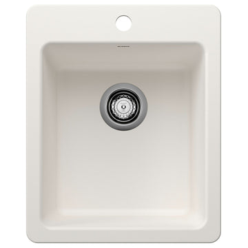 Blanco 443237 Liven 16-3/4" Drop-In/Undermount Single Basin - White