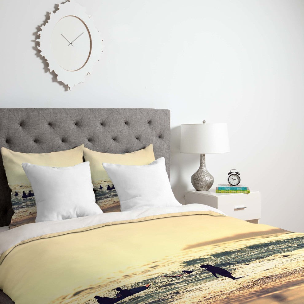 Deny Designs Shannon Clark Sunset Surfers Duvet Cover - Lightweight