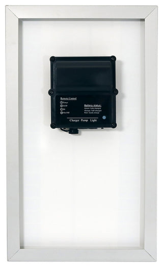 Sunnydaze 105 GPH Solar Pump Kit, Battery Pack, 55" Lift, Remote Control