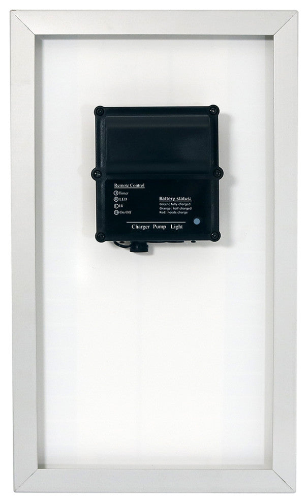 Sunnydaze 105 GPH Solar Pump Kit, Battery Pack, 55" Lift, Remote Control