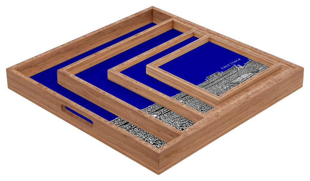 Deny Designs Bird Ave Penn State University Navy Square Tray