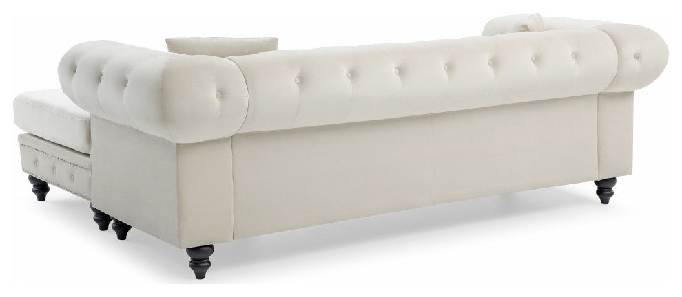 Nola Sofa Chaise, Ivory