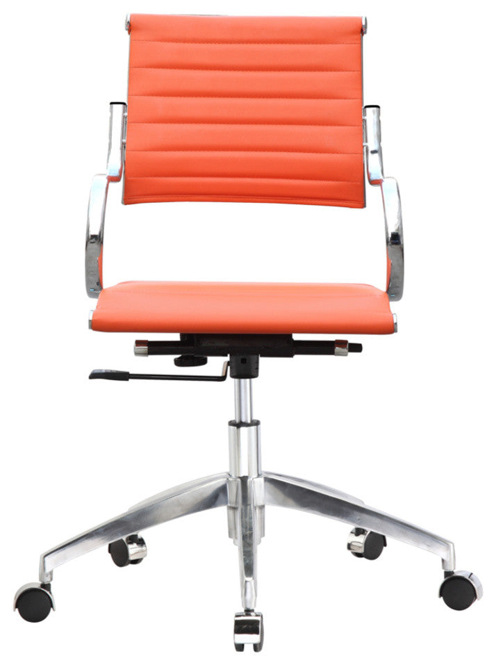 Classics Flees Office Chair Mid Back, Orange